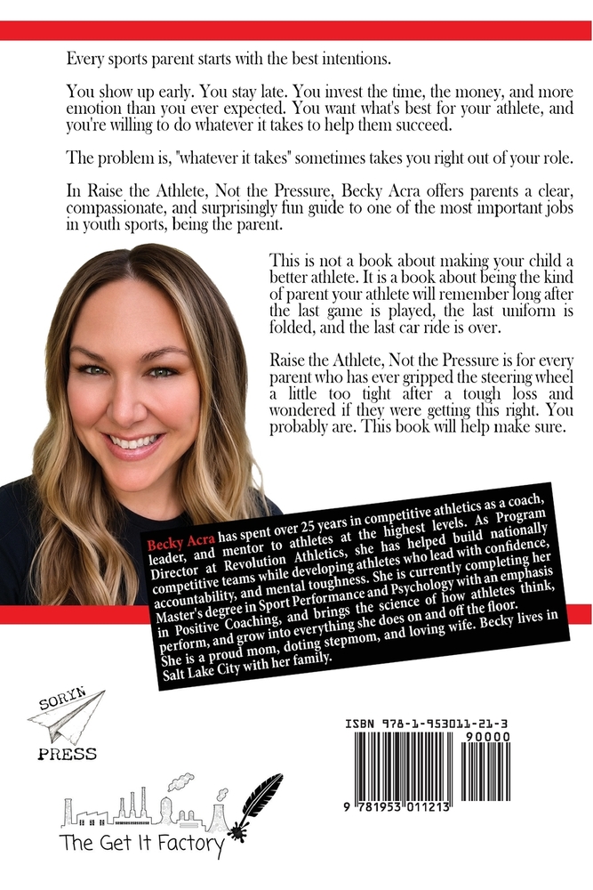 Close-up of smiling woman with long hair, text about sports and motivation, barcode, and publisher information.